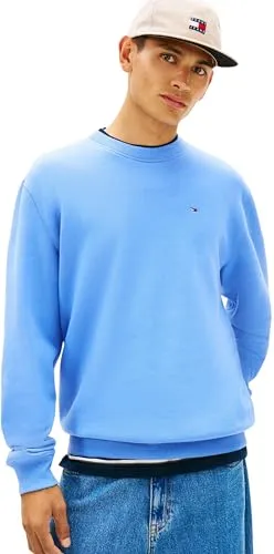 Tommy Jeans Herren TJM Reg S Flag Crew EXT Dm0Dm20741 Pullover-Sweatshirt, Blue (Light Horizon Blue), 4XL Plus