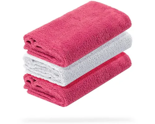 detailmate Auto Mikrofasertücher 3er Packung - 40x40cm – 550 GSM Mikrofasertuch (Mikrofaser, 40x40 cm, 3-tlg., Reinigungstuch - lackschonend - Poliertuch)