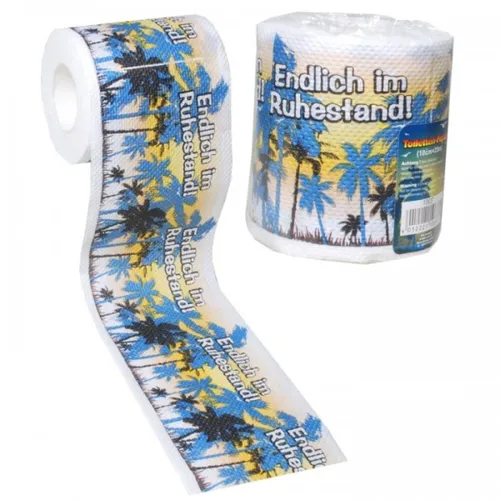 Toilettenpapier Ruhestand 10 cm x 25 m Klopapier Scherzartikel