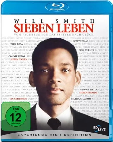 Sieben Leben [Blu-ray] - Packender Film über zweite Chancen, freigegeben ab 12 Jahren, ideal für Filmabende mit der Familie.