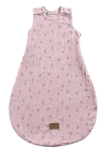 Sterntaler Baby Schlafsack Esel Emmi Girl Flora Rose - Baby Schlafsack aus Musselin mit Jerseyfutter, ideal für Neugeborene (Größe 62/68) und sorgt für sicheren Schlaf mit TOG 0,5. Leicht zu wickeln dank Zwei-Wege-Reißverschluss und Druckknöpfen.