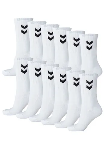 hummel Sportsocken Atmungsaktive Sportstrümpfe aus Baumwollmischung (12-Paar) Performancesocken für Damen & Herren