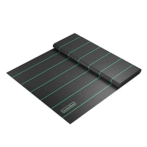 GardenMate 2mx10m Unkrautgewebe wasserdurchlässig gegen Unkraut, Unkrautvlies mit UV-Schutz, Bändchengewebe reißfest, Unterbodengewebe, Unkrautfolie, Mulchfolie, 100g/m²