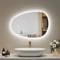 Emke LED Badspiegel 65 x 45 cm mit Anti-Beschlag und dimmbaren Lichtfarben