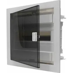 KOPP Unterputz Verteilerkasten IP30 1-reihig für 12 Pole mit Tür - Fototapeten - Robuster Verteilerkasten in Weiß, ideal für eine sichere und ordentliche Elektroinstallation.