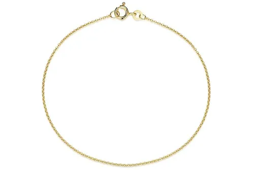 Silberkettenstore Goldarmband Erbsketten Armband 1,1mm - 333 Gold, Länge wählbar