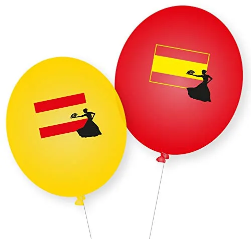 Luftballons Gelb von Spanien-Party: