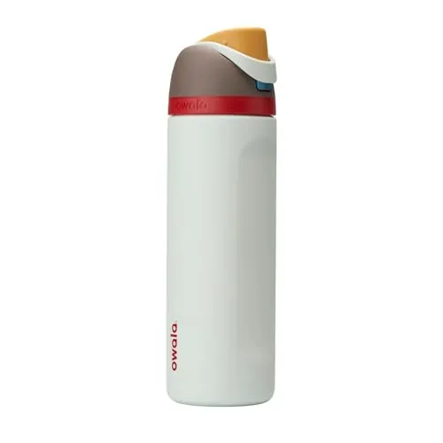 Owala FreeSip Isolierte Edelstahl Trinkflasche mit Strohhalm, 710 ml – BPA-frei, optimal für Sport, Fitness, Outdoor und Reisen, Boneyard