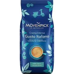 MÖVENPICK CAFFÈ CREMA GUSTO ITALIANO INTENSO 1kg - Hochwertige Kaffeebohnen - Kaffee, intensiv im Geschmack und ideal für einen authentischen italienischen Kaffeegenuss, mit langanhaltendem Aroma bis 05-2026.