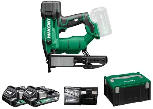 Hikoki Akku Klammergerät N1804DAWXZ mit 2x2,0Ah Akkus in grün von HiKOKI