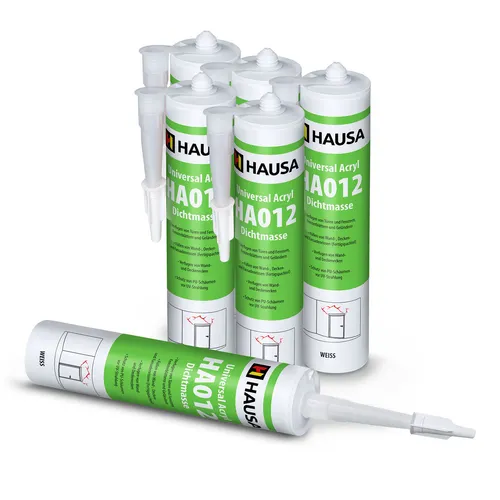 Maleracryl Acryl Dichtstoff Bauacryl Fugendicht Dichtmasse Hausa HA012 6x310ml