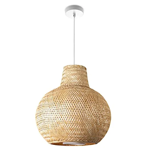 Paco Home Deckenlampe Bambus Hängeleuchte in beige von Paco Home