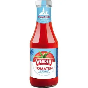 Werder Ketchup, Tomate, ohne Zucker, 450 ml