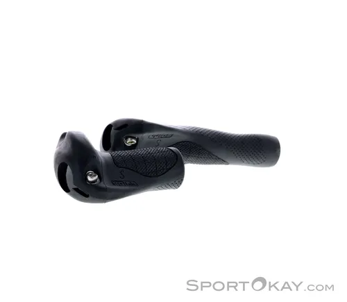 SQlab Griffe 711 Stuby Short, Schwarz, L - Ergonomische Fahrradgriffe für optimale Handhaltung und Entlastung bei sportlichen Fahrten. Ideal für verschiedene Sitzpositionen und ausgestattet mit integriertem Barend.