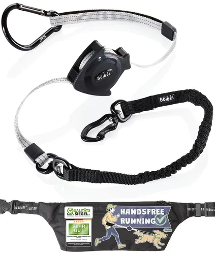 Produktbild NEUHEIT 100% Handsfree Jogging Hundeleine mit Bauchgurt & Tasche patentierter...