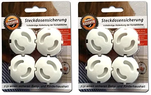 8x Kindersicherung für die Steckdose Kinderschutz Steckdosensicherung