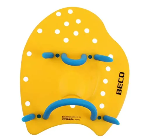 Beco 96441 Unisex – Erwachsene Power Handpaddles, Gelb/Größe S, S