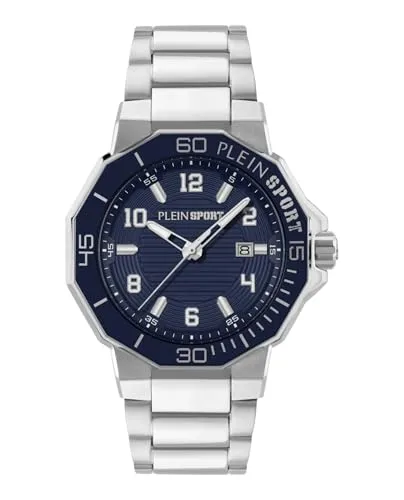 Plein Sport Herren Uhr Analog Quarz TITAN 3H PSUGA0526 Edelstahl