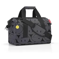 reisenthel Allrounder M smiley grey - Reisetasche mit 18 l Volumen, ideal für Reisen, Büro oder Freizeit – nachhaltiges Material aus recycelten PET-Flaschen und viel Stauraum für optimalen Komfort.