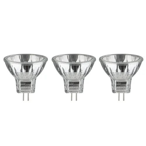 x20W Paulmann Halogen Leuchtmittel Reflektor Security GU4 12V 35mm Silber MR11 3