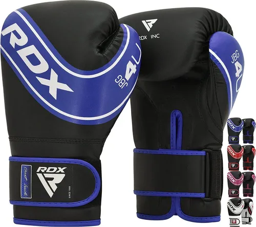 RDX Kinder Boxhandschuhe 6oz 4oz - Muay Thai & Kickboxing - Hochwertige Maya Hide Leder Boxhandschuhe für Kinder mit optimaler Belüftung und sicherem Sitz. Ideal für Muay Thai, Kickboxen und Pratzenarbeit, schützt die Hände beim Training.