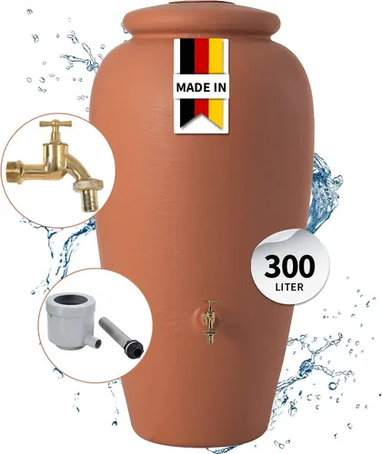 GARANTIA Regentonne Amphore Komplett-Set 300 L terrakotta von GRAF