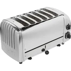 Dualit Classic 6er-Toaster polished - Handgefertigter Toaster aus Großbritannien mit patentierten ProHeat© Heizelementen für perfektes Bräunungsergebnis. Ideal für Sandwichzangen und mit Warmhaltefunktion.