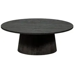 Couchtisch Ativ aus Holz Dunkelbraun, Ø 100 cm - Eleganter Couchtisch aus robustem Holz, ideal für stilvolle Wohnräume. Mit Ø 100 cm bietet er viel Platz für Getränke und Deko und wird zum zentralen Element Ihrer Einrichtung.