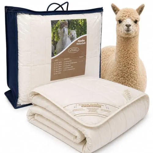Alpaka Bettdecke Basic Line Sommer leicht, 155x220cm