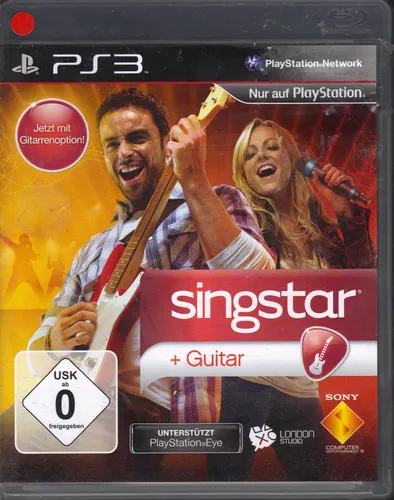 SingStar + Guitar für Playstation 3 - Musik & Tanz Spiel, ideal für Partys, kombiniert Gesang mit Gitarrenspiel für ein unvergessliches Erlebnis.