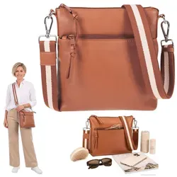 Alessandro Salvatore Torino Handtasche aus Leder - Elegante Umhängetasche aus hochwertigem Rindsleder mit praktischem Innenleben. Inklusive Schlüsseletui und wechselbarem Schultergurt für vielseitige Tragemöglichkeiten. Ideal für den täglichen Einsatz.