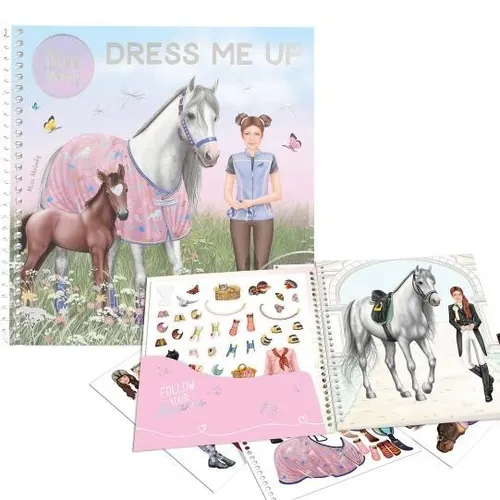 MISS MELODY Dress me up Pferde + Reiten + Reiteroutfits INKL. Sticker - Malbuch