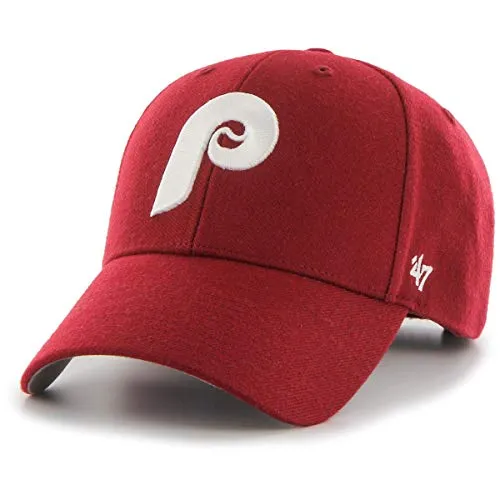 '47 Brand Adjustable Cap - MLB Philadelphia Phillies rot - Baseball Cap für Herren, verstellbar mit Klettverschluss für perfekten Sitz und stylischen Fan-Look.