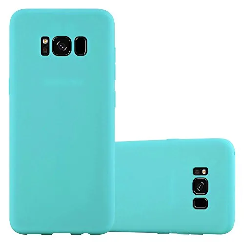 Cadorabo Hülle kompatibel mit Samsung Galaxy S8 Plus Schutzhülle TPU Silikon Case Candy Design Slim Kratzfest Weiche Gummi mit Rundumschutz Case Hülle für Galaxy S8 Plus in Blau