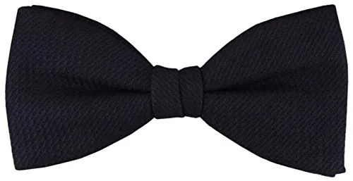 TigerTie Fliege schwarz, Schleife 100% Baumwolle - Oberfläche einfarbig gemustert