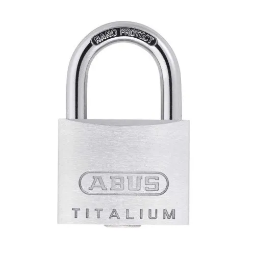ABUS Titalium 64 Zylindervorhangschloss - Robustes Vorhangschloss aus TITALIUM-Spezialaluminium, leicht und langlebig, ideal für hohe Sicherheitsansprüche.