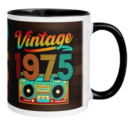 Geburtstag Mann Frau 51 Jahre Geschenk Tasse | Vintage 1975 – Lustige Geschenktasse zum 51. Geburtstag | Witzige Geburtstagsdeko & Geschenkidee für Männer und Frauen 51