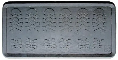 Esschert Design Schuhablage für 3 Paar, Stiefelablage, Stiefelschale, Schuhschale, Stiefelmatte, Schuhmatte in grau, ca. 80 cm x 40 cm x 2,2 cm