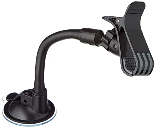 System-S KFZ Auto Windschutzscheibenhalterung Windschutzscheibe Halter mit Schwanenhals Saugfuß & Spannklemme für Smartphone Handy Navi Universal