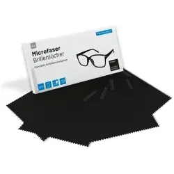 POLYCLEAN Brillenputztücher Microfaser, 18 x 15 cm 10-01-9000TX , 1 Packung = 5 Stück