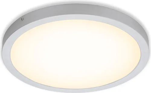 Briloner LED Aufbauleuchte 24,5 W Chrom 3000K - Moderne Deckenleuchte mit energiesparender LED-Technologie, ideal für Wohnzimmer, Schlafzimmer oder Küche. Langlebige 25.000 Stunden Lebensdauer und elegantes Design in Chrom-Matt.