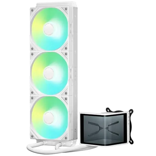 TRYX PANORAMA SE ARGB 360 Wasserkühlung - 3D-AMOLED-Display - Gehäuselüfter mit 360-mm-Radiator, 3x ROTA-ARGB-120-Lüftern und innovativem 3D-AMOLED-Display für optimale Kühlung und stylisches Design.