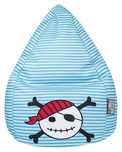 Magma Heimtex Sitzsack blau - Sitzsack aus 100% Polyester, ideal zum Entspannen. Mit einer Höhe von 110 cm und einer Füllung aus EPS-Perlen für optimalen Komfort.