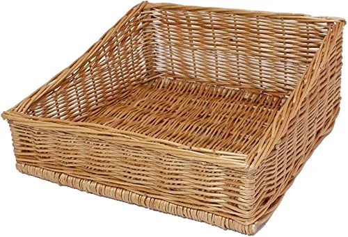 Dekoleidenschaft Regalkorb aus Weide - Vielseitiger Aufbewahrungskorb - Regalkorb aus Weide, ideal für Gastronomie und Handel. Stabil und langlebig, perfekt zum Präsentieren von Obst, Brot und mehr.