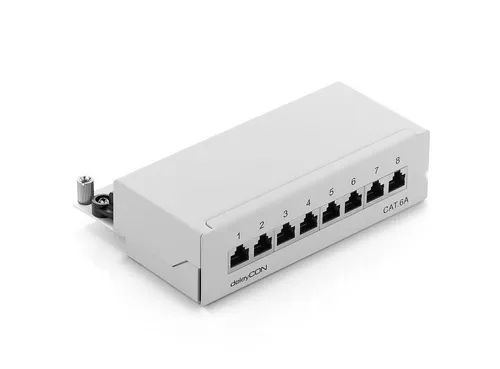 deleyCON CAT6a Patchpanel 8 Port von deleyCON