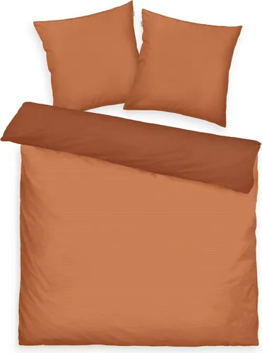 TOM TAILOR Satin-Bettwäsche TWO-TONE SOLID COLORS Orange in bronze von Tom Tailor