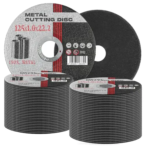 50x Trennscheiben Schneidscheiben 125mm x 22,2 x 1,0 mm Metall Stahl Edelstahl INOX Blech Winkelschleifer Elektrowerkzeuge Dünn Trennscheibe Flexscheiben