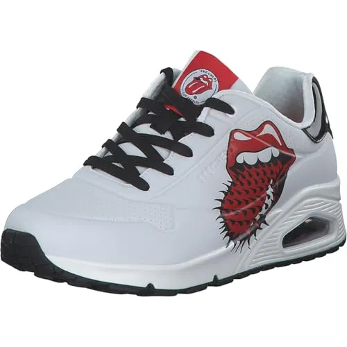 Skechers Damen Sneakers, Weiß, 38 EU - Damen-Sneaker aus hochwertigem synthetischem Leder, bequem und stilvoll für jeden Anlass.