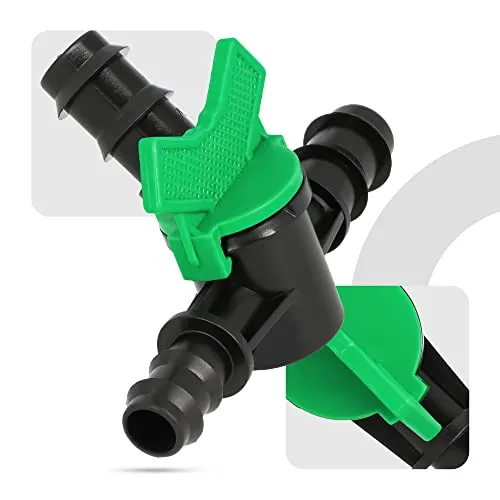 Instalguru PE Absperrhahn Kugelhahn PE-Rohr 20x16mm Gartenbewässerung Tropfleitung Bewässerungssystem Anschlussstück Schlauchverbindung Garten Mikrobewässerung Wasser Perlschlauch Schläuche Verbinder