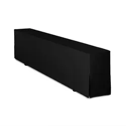 TexDeko Bierbankhusse für Bierzeltgarnitur 220cm Premium blickdicht waschbar Festzeltgarnitur (nur Bank) Schwarz